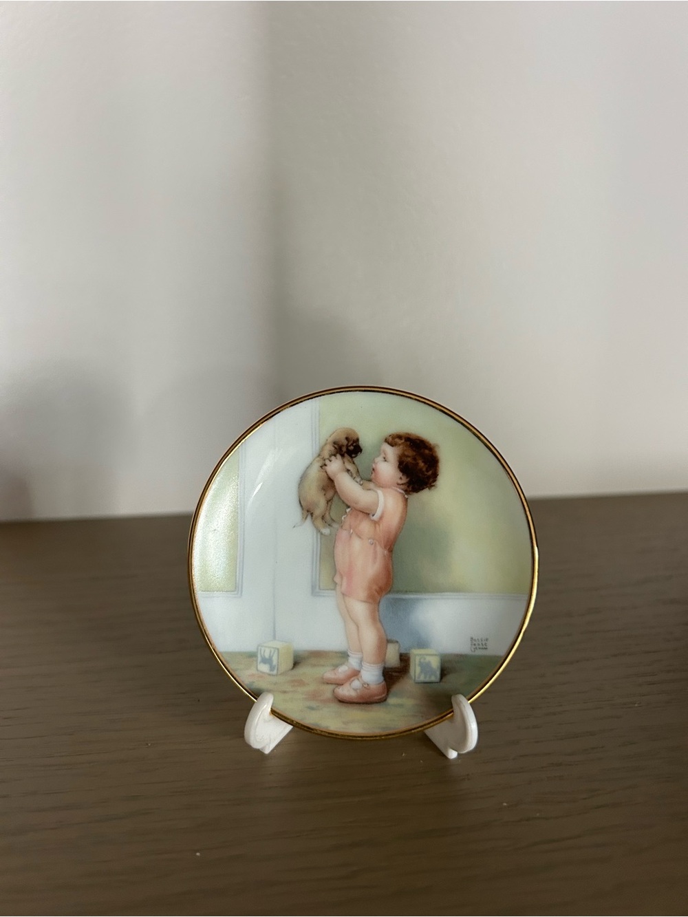 Vintage Collectors Bessie Pease Gutmann " The Reward " Mini Plate